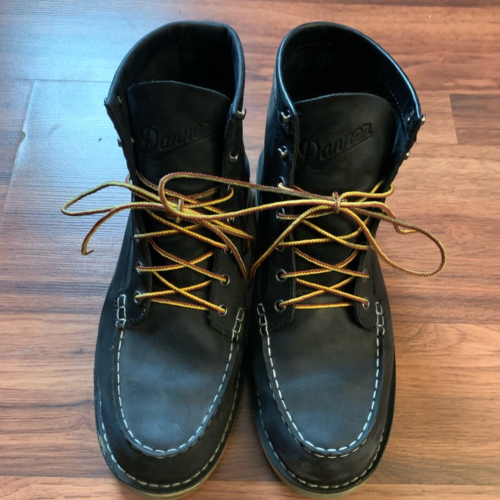Danner Bull Run Moc Toe boots 6” Black 10.5 EE